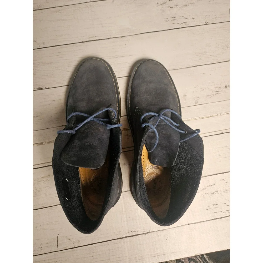 Clarks Originals Mens Desert Boots‎ Navy Blue Suede Chukka Crepe Sole 11 M 63687